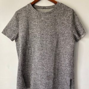 Herringbone Knit Top with Side Slits